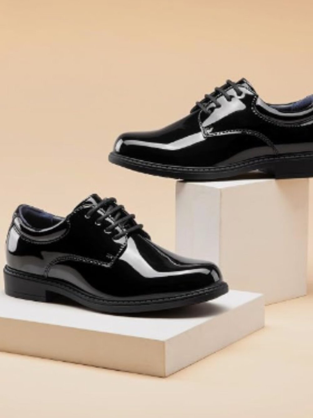 Bruno Marc Boy's Oxfords Dress Shoes - Black Patent - Size 10 toddler